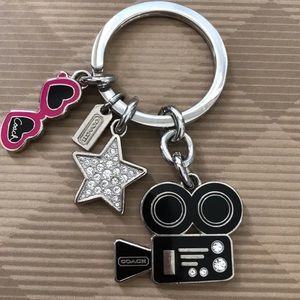 Coach Hollywood Key ring with crystals.